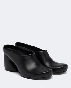 Loewe Oval Leather Mules - Black
