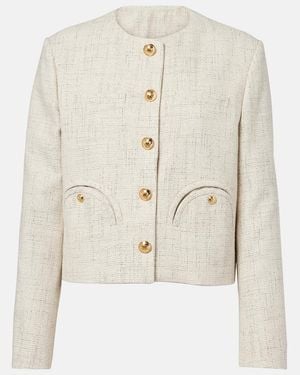 Blazé Milano Crancy Shamo Tweed Jacket - White
