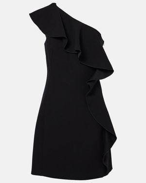 Max Mara Giacomo Ruffled Sable Minidress - Black