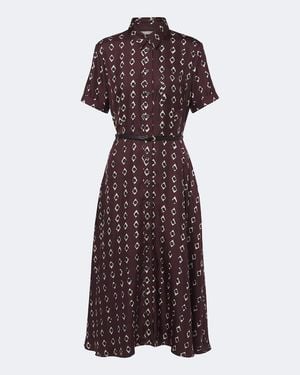 Altuzarra Kiera Printed Silk Shirt Dress - Purple