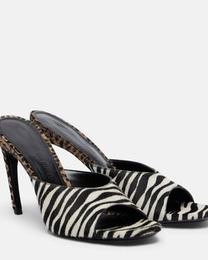 The Attico Mules Betta Aus Kalbshaar - Schwarz