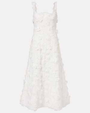 LEO LIN Odette Floral-Applique Lace Cocktail Dress - White