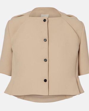 KHAITE Vali Crepe Top - Natural