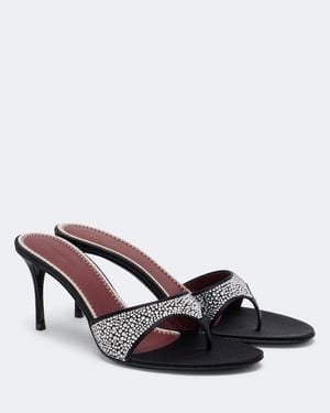 Magda Butrym Verzierte Zehensandalen Aus Satin - Schwarz