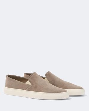 Common Projects Suede Slip-On Shoes - Natural