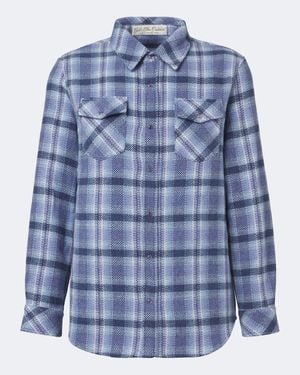 God's True Cashmere Uniform Plaid Cashmere Shirt With Amethysts - Blue