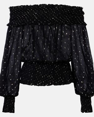Self-Portrait Off-Shoulder-Top - Schwarz