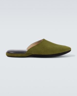 Charvet Suede Slippers - Green