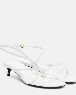 KHAITE Loop 35 Leather Sandals - White