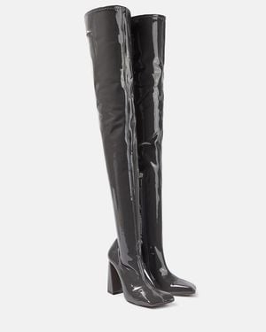 AMINA MUADDI Marine Stretch 95 Latex Over-The-Knee Boots - Black