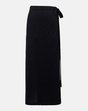TOTEME Cotton And Silk Midi Skirt - Black