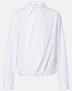 Loewe Striped Cotton Poplin Shirt - White