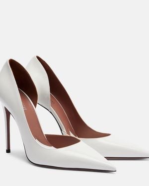 Paris Texas Vera 105 Patent Leather Court Shoes - White