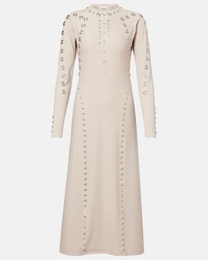 Coperni Verziertes Midikleid - Natur