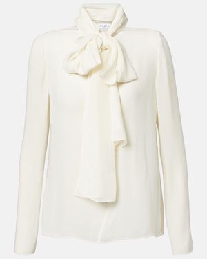 Alaïa Schluppenbluse - Weiß