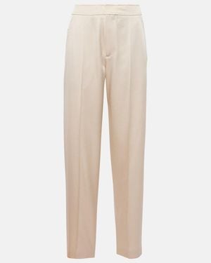 Brunello Cucinelli High-Rise Tapered Trousers - Natural