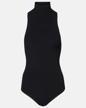 Alaïa Halterneck Jersey Bodysuit - Black