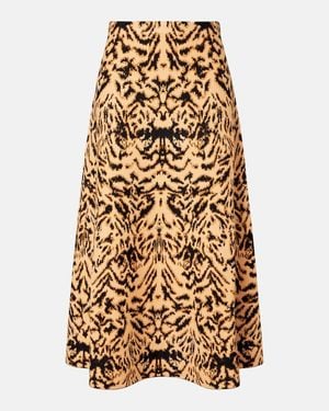 Ulla Johnson Lani Jacquard Midi Skirt - Metallic