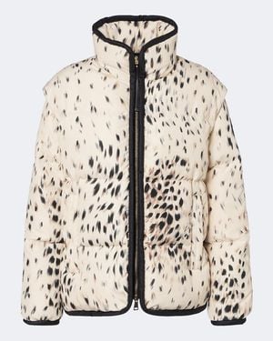 Moncler Printed Technical Down Jacket - Natural