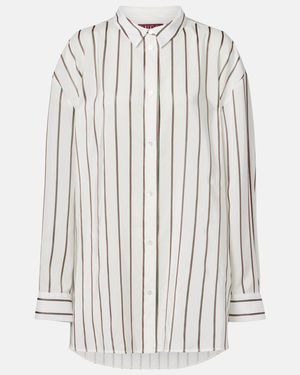 Gucci Striped Silk-Blend Jacquard Shirt - White