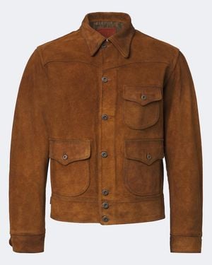 RRL Jacke Alston Aus Veloursleder - Braun