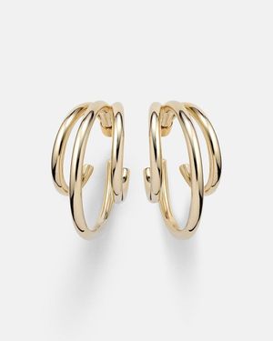 Jennifer Fisher Pendientes De Aro Triple Baby Chapados En Oro De 14 Ct - Blanco