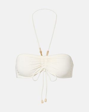 Eres Top De Bikini Bandeau Melia Fruncido - Blanco