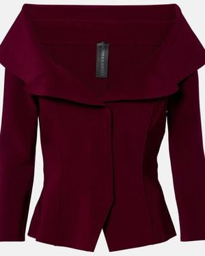 Norma Kamali Cropped Blazer - Purple