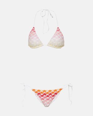 Missoni Bikini Aus Haekelstrick - Pink