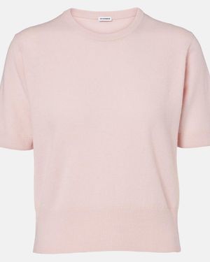 Jil Sander Cropped-Pullover Aus Wolle Und Kaschmir - Pink