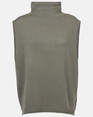 Lisa Yang Knitted Cashmere Top - Green