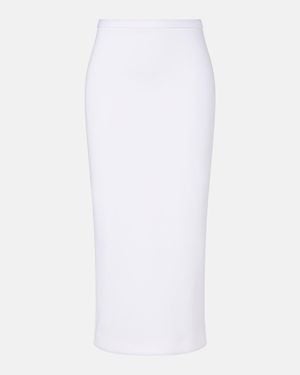Max Mara Piuma Jersey Pencil Skirt - White
