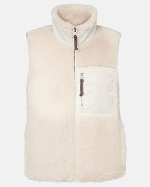 Tory Burch Zip-Up Vest - Natural