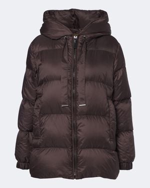 Max Mara The Cube Hooded Quilted Down Jacket - Brown