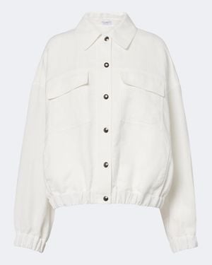 Brunello Cucinelli Single-Breasted Blouson Jacket - White