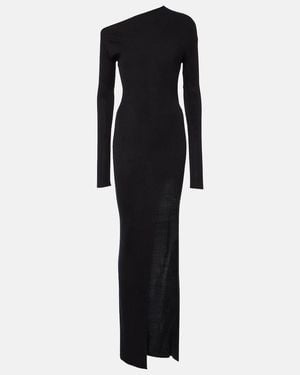 AYA MUSE Ciro Silk-Blend Maxi Dress - Black