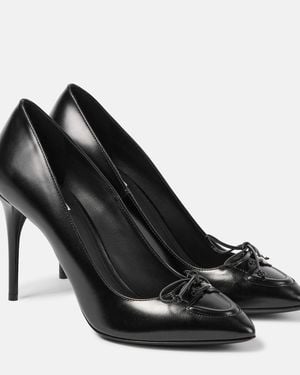 Alaïa 90 Leather Pumps - Black