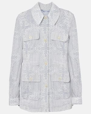 Veronica Beard Kiki Eyelet Jacket - Gray