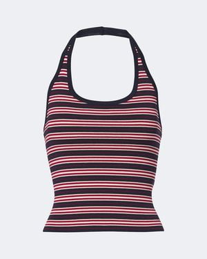 Faithfull the Brand Dorris Striped Cotton-Blend Top - Red