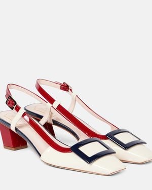 Roger Vivier Belle Vivier 45 Patent Leather Slingback Court Shoes - Red