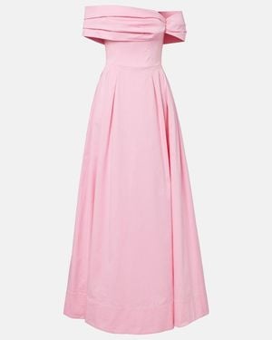 Rebecca Vallance Dianthe Off-Shoulder Bustier Gown - Pink