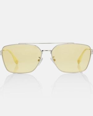 Fendi Sky Rectangular Sunglasses - Natural