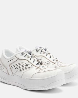 Balenciaga Plateau-Sneakers Hamptons Aus Leder - Weiß