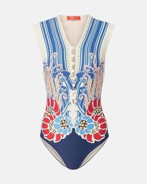 La DoubleJ Banador Tutto Suit Estampado - Azul