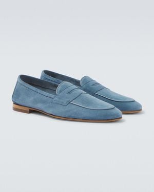 Frescobol Carioca Loafers Leme Aus Veloursleder - Blau