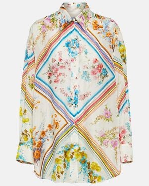 Zimmermann Halcyon Floral Silk Blouse - Multicolour