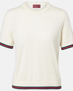 Gucci Cashmere And Silk Top - White