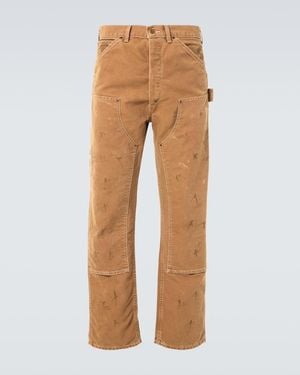RRL Hamilton Cotton Canvas Straight Pants - Natural