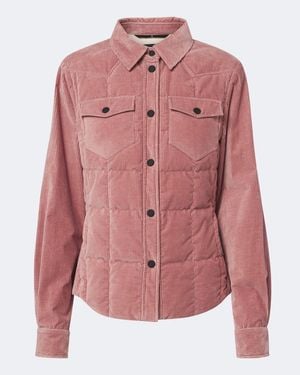 Moncler Nangy Down-Paneled Cotton Corduroy Jacket - Pink