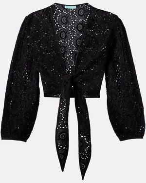 Melissa Odabash Pia Cotton Lace Top - Black